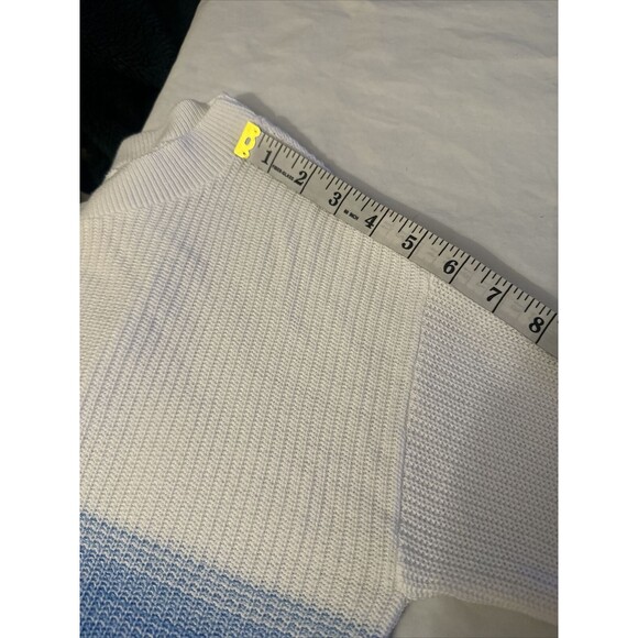 Abound Womens Sweater Ombre Sz XS Long Sleeve Knit Blue White Soft Girl Ribbed - Picture 9 of 11